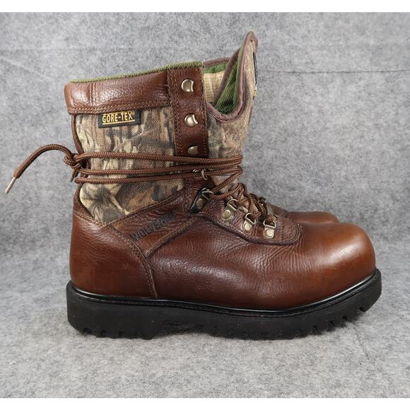 Wolverine Shoes Men 9.5 Boots Hunter Leather Camo Insulated Wide Width GTX Sport main image 7